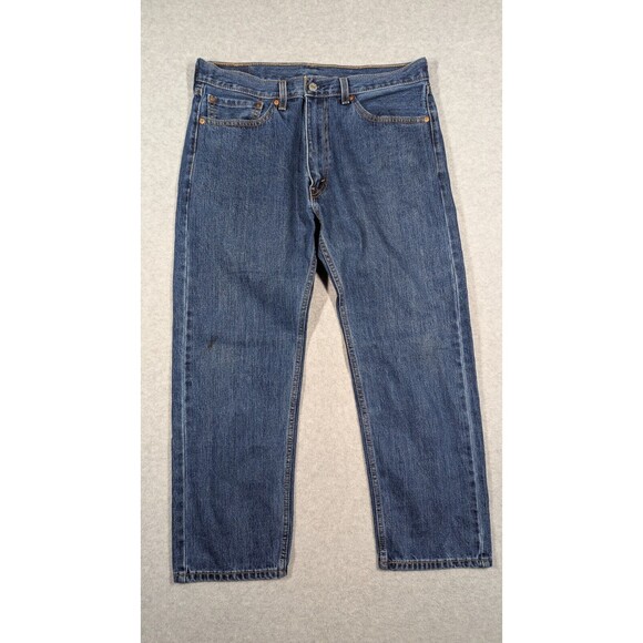 Levi's Other - Levis Men Jeans 36x26 505 Straight Regular Fit Medium Wash Denim Zip Fly